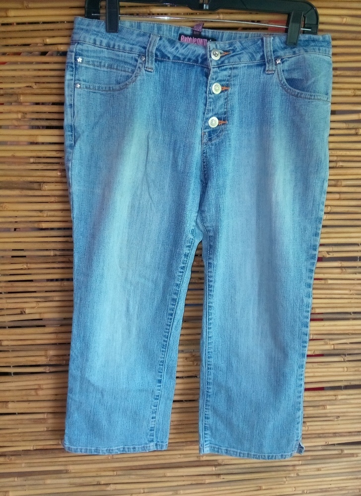 Bubblegum 12 Button Fly Jean Capris